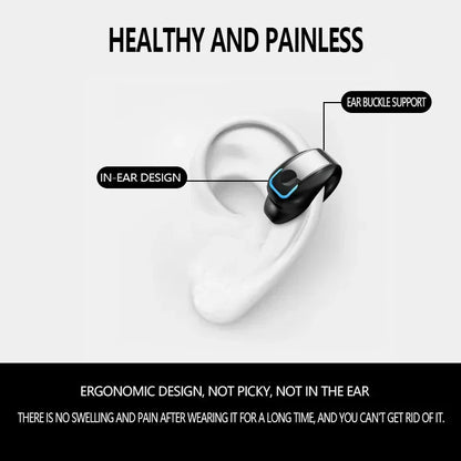Open Ear Wireless Headphones with Clip-On Design and Microphone