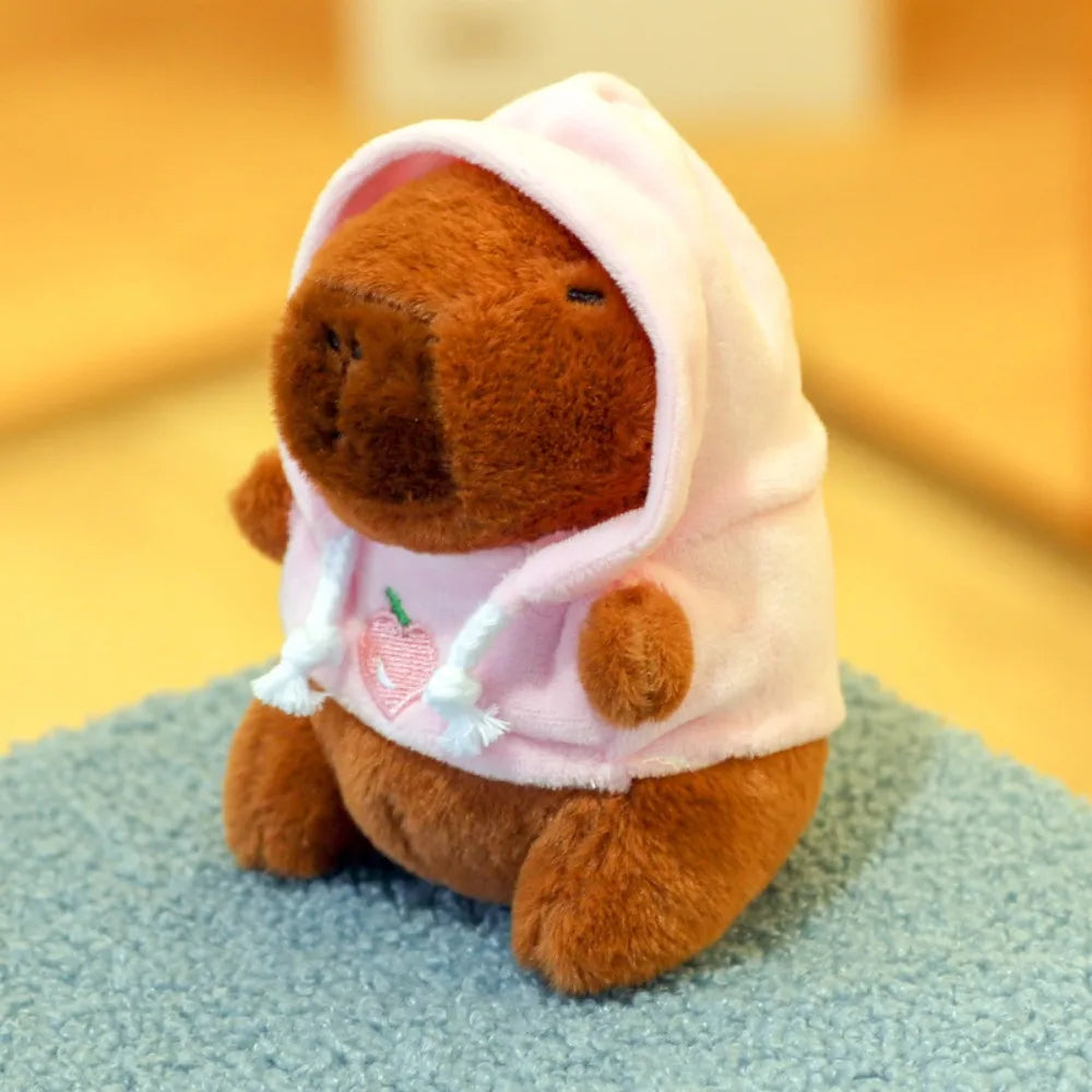 Capybara Plush Toy with Hoodie and Wings – Small Stuffed Animal