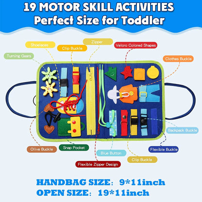 Montessori Busy Board – Toddler Sensory Activity & Learning Toy