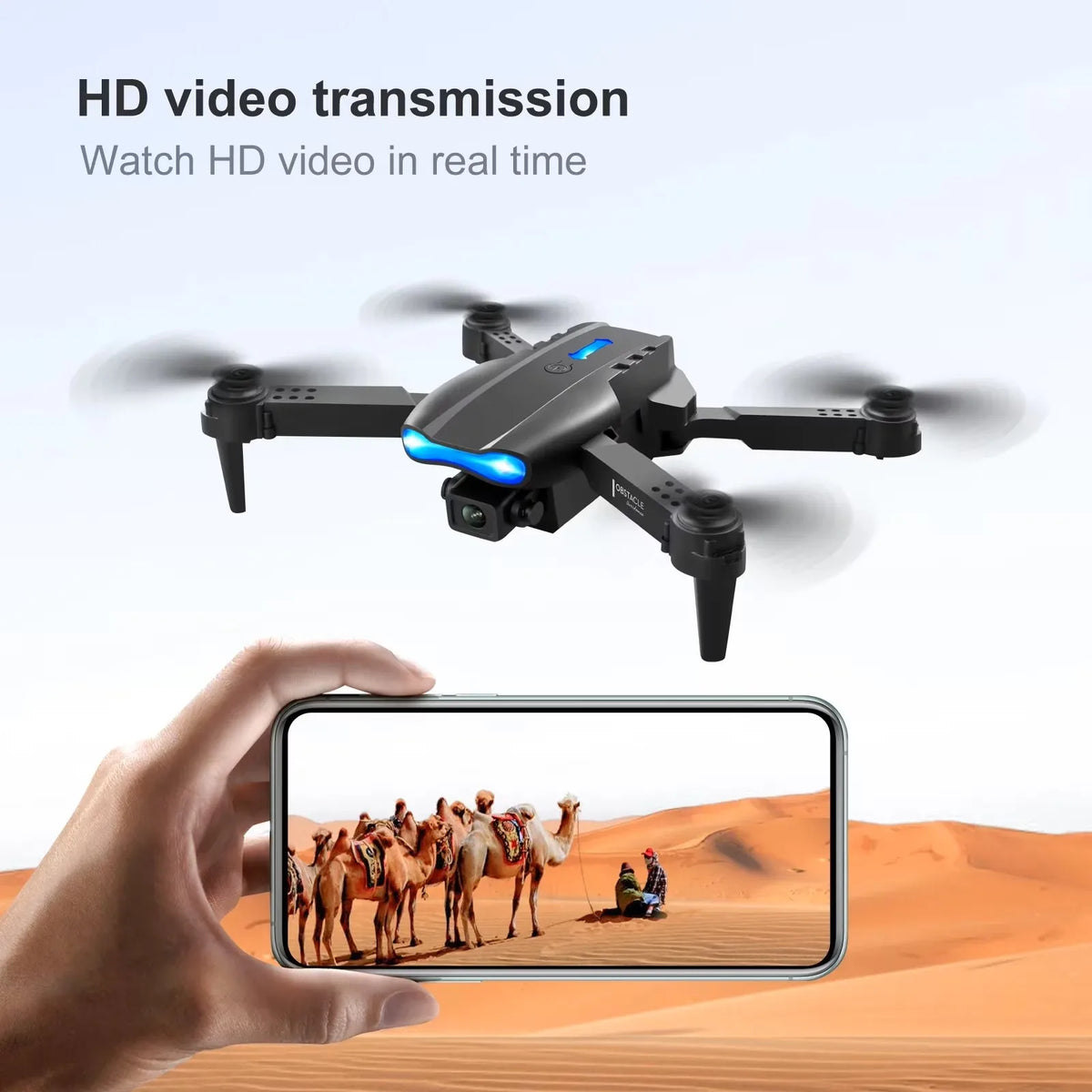 Foldable 4K Camera Drone with Dual Battery & Remote Control