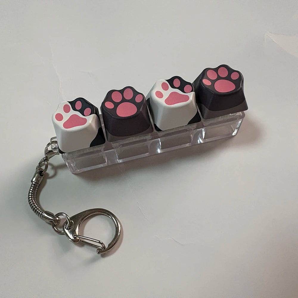 Cat Keychain – Keyboard-Style Fidget Toy with Click Sound
