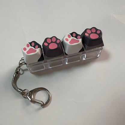 Cat Keychain – Keyboard-Style Fidget Toy with Click Sound