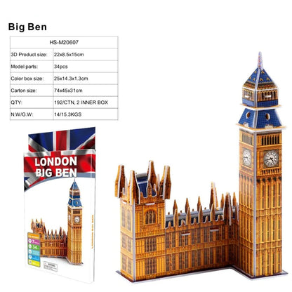 3D Architecture Puzzle – Famous Building Model Puzzle for Kids