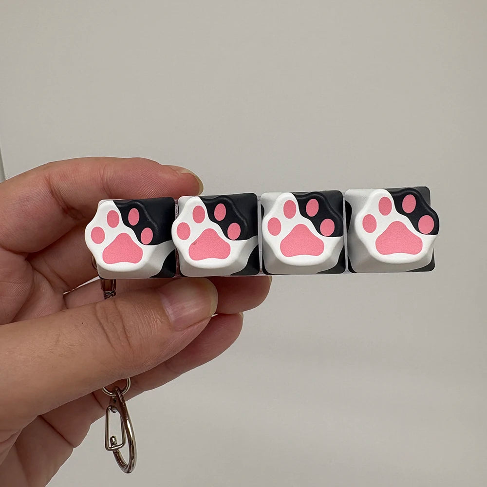 Cat Keychain – Keyboard-Style Fidget Toy with Click Sound