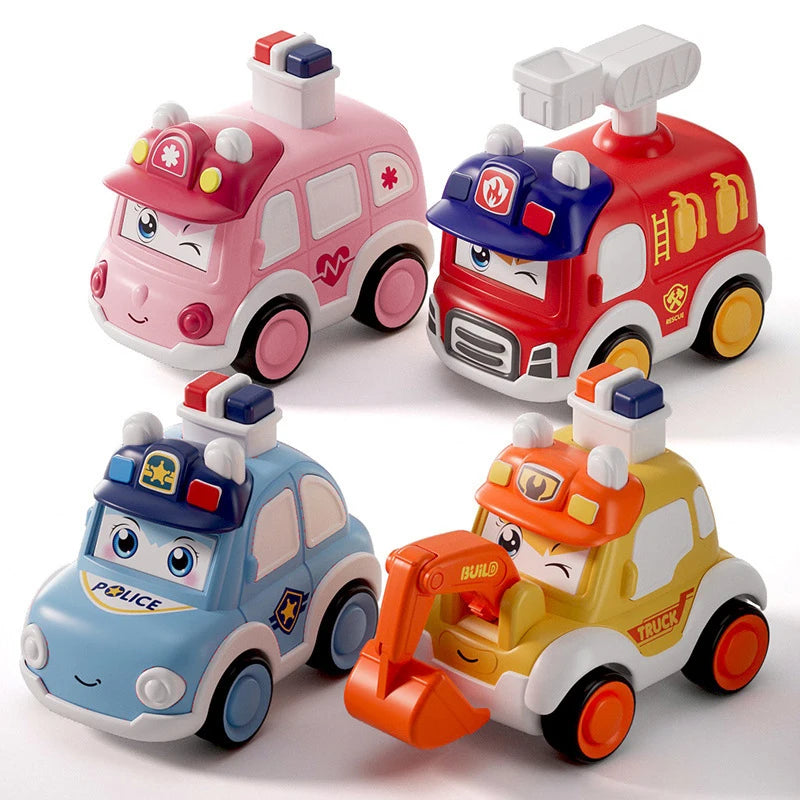 Press and Go Toy Cars for Toddlers – Mini Emergency Vehicles