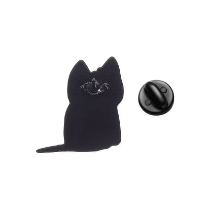 Black Cat Void Loading Enamel Pins Cartoon Kitten Memes Brooch Lapel Badges Fun Animals Jewelry Gift for Friends