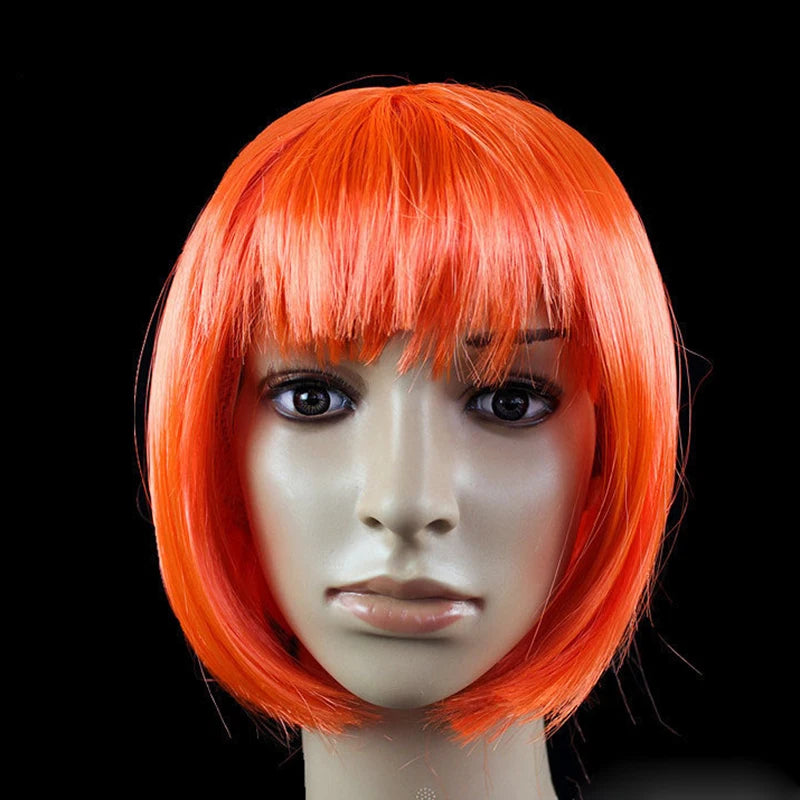 Short Bob Cosplay Wig – Synthetic Anime Costume Hair