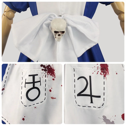 Alice Cosplay Costume Women's Dress with Accessories – Halloween