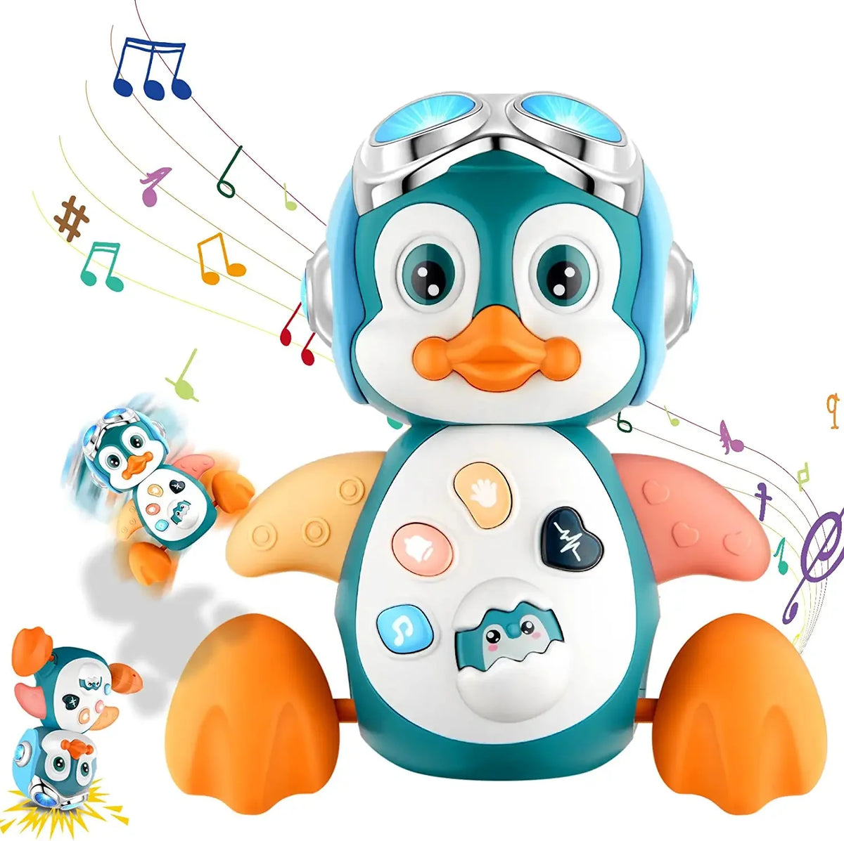Musical Crawling Penguin Toy – Light-Up Walking Baby Toy