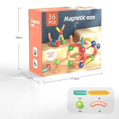 Magnetic Building Blocks Cube Set for Creative Learning and Play