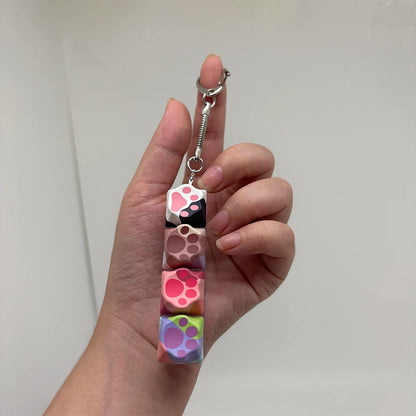 Cat Keychain – Keyboard-Style Fidget Toy with Click Sound