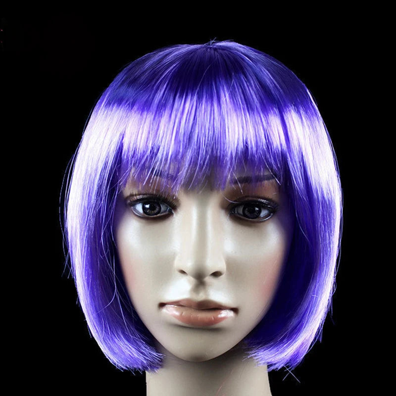 Short Bob Cosplay Wig – Synthetic Anime Costume Hair