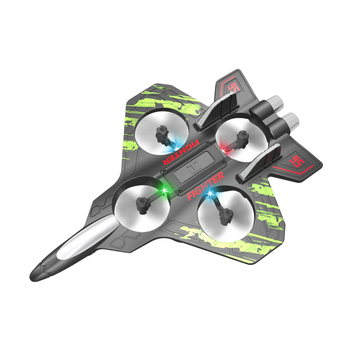 2.4G RC Foam Fighter Airplane with LED Lights and 360° Stunts
