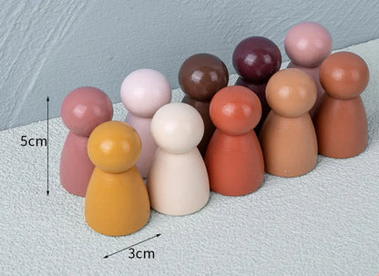 Wooden Rainbow Building Blocks – Montessori Stacking Balance Toy