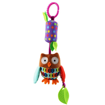 Baby Hanging Rattle – Plush Animal Sensory Toy for Stroller & Crib