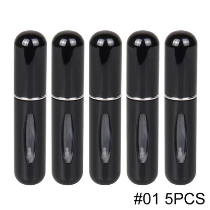 5ml Portable Refillable Spray Bottle Plastic liner Perfume Atomizer Mini Sample Bottle For Cosmetics Travel Empty Container