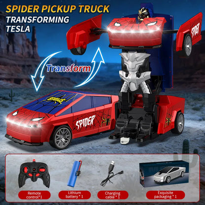 2.4GHz Spider RC Robot Car with Stunts and LED Lights
