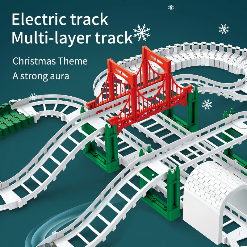 Christmas Track Train Toy – Plastic Track Toy for Kids