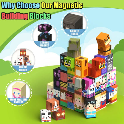 Magnetic Building Blocks STEM Educational Construction Toy for Kids