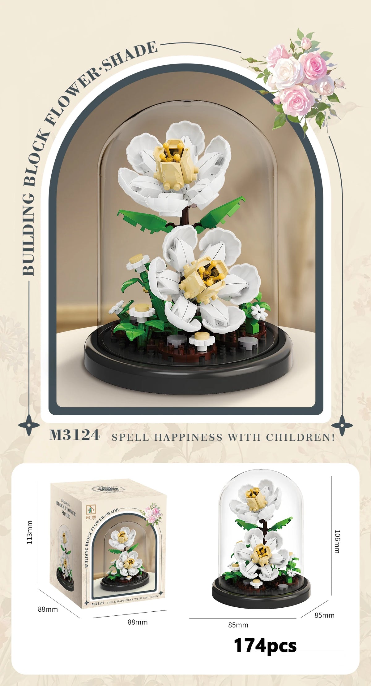 Flower Building Blocks – Bonsai Bouquet Micro Building Set