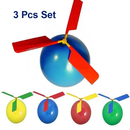 3/6/9Pcs Children Balloon Airplane Outdoor Toy Science Experiment Mechanics Teaching Balloon Helicopter