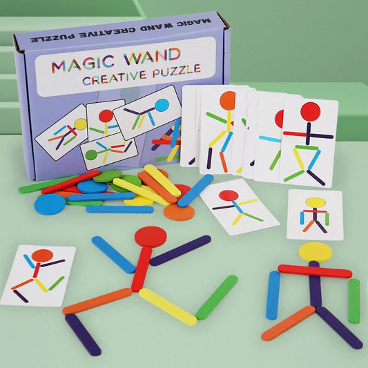 Shape Matching Puzzle – Montessori Wooden Fine Motor Thinking Game