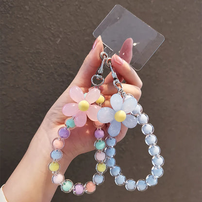 Phone Wrist Lanyard, Colorful Beaded Mobile Phone Strap