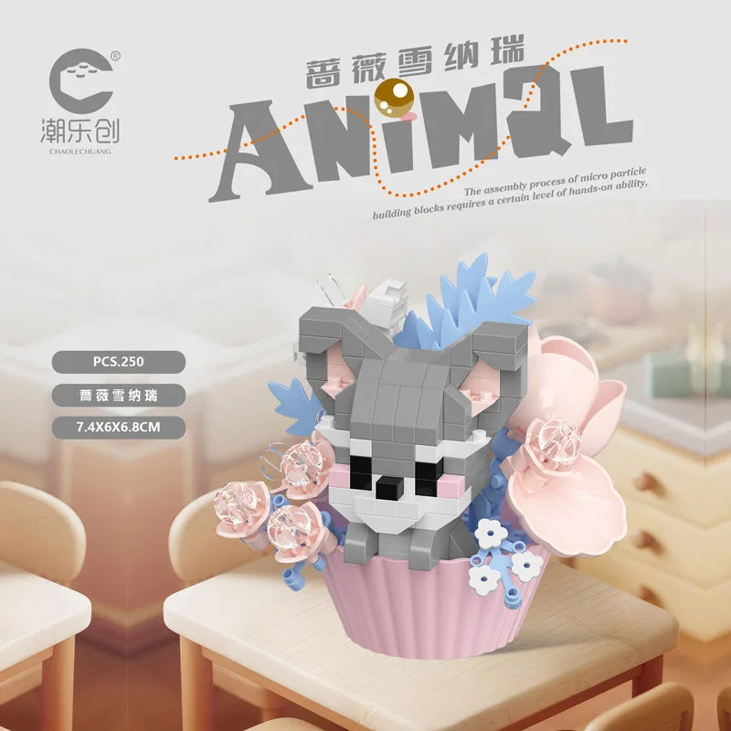 Dessert Animal Building Blocks – Cute Panda & Puppy Decor