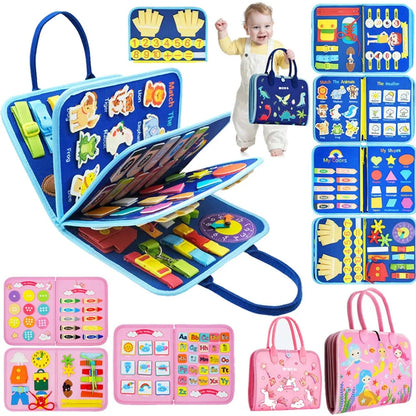 Montessori Busy Board – Toddler Busy Book Fine Motor Learning Toy