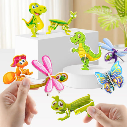 30-Piece 3D Puzzles for Kids with Animal and Vehicle Themes