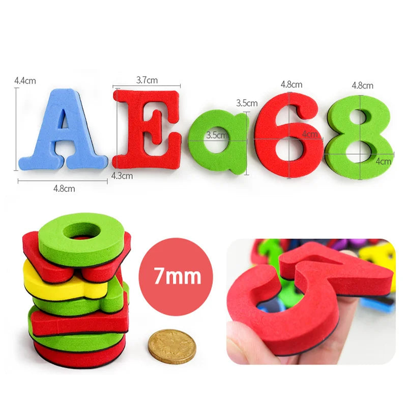 Magnetic Alphabet Letters and Numbers Fridge Magnets for Kids