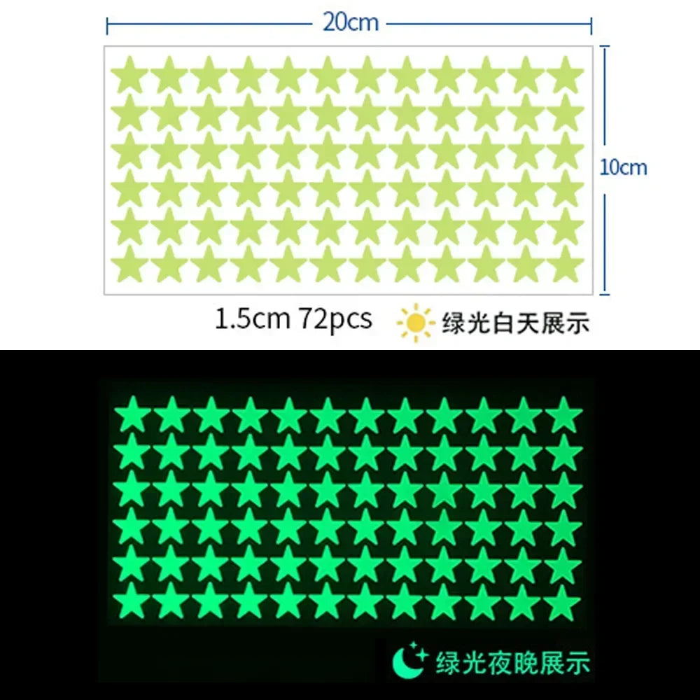 Glow in the Dark Star Stickers for Kids Room Decor