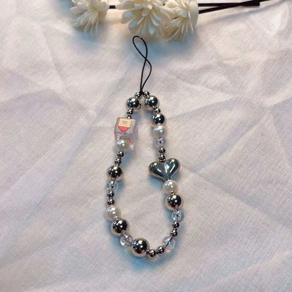 Phone Wrist Lanyard, Colorful Beaded Mobile Phone Strap
