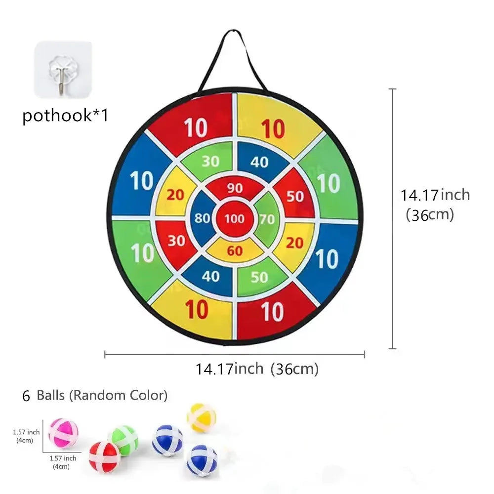 Kids Dart Board Game with Sticky Balls for Indoor Outdoor Play