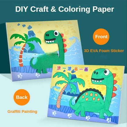 EVA Foam Sticker Puzzle Set with 3D Animal Crafts for Kids