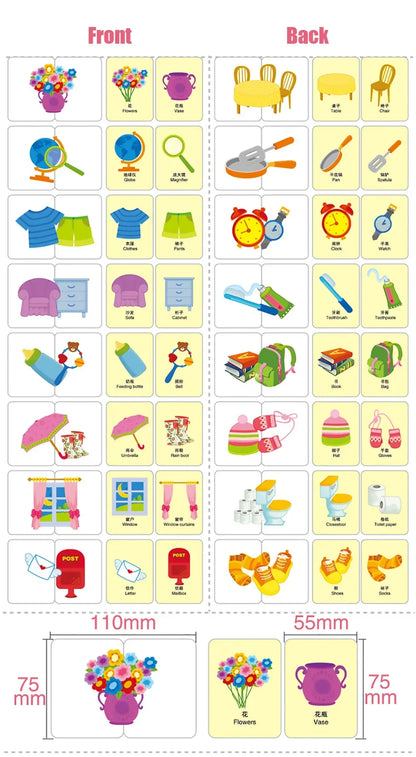 Matching Card Game for Kids – Cognitive Learning Puzzle Cards