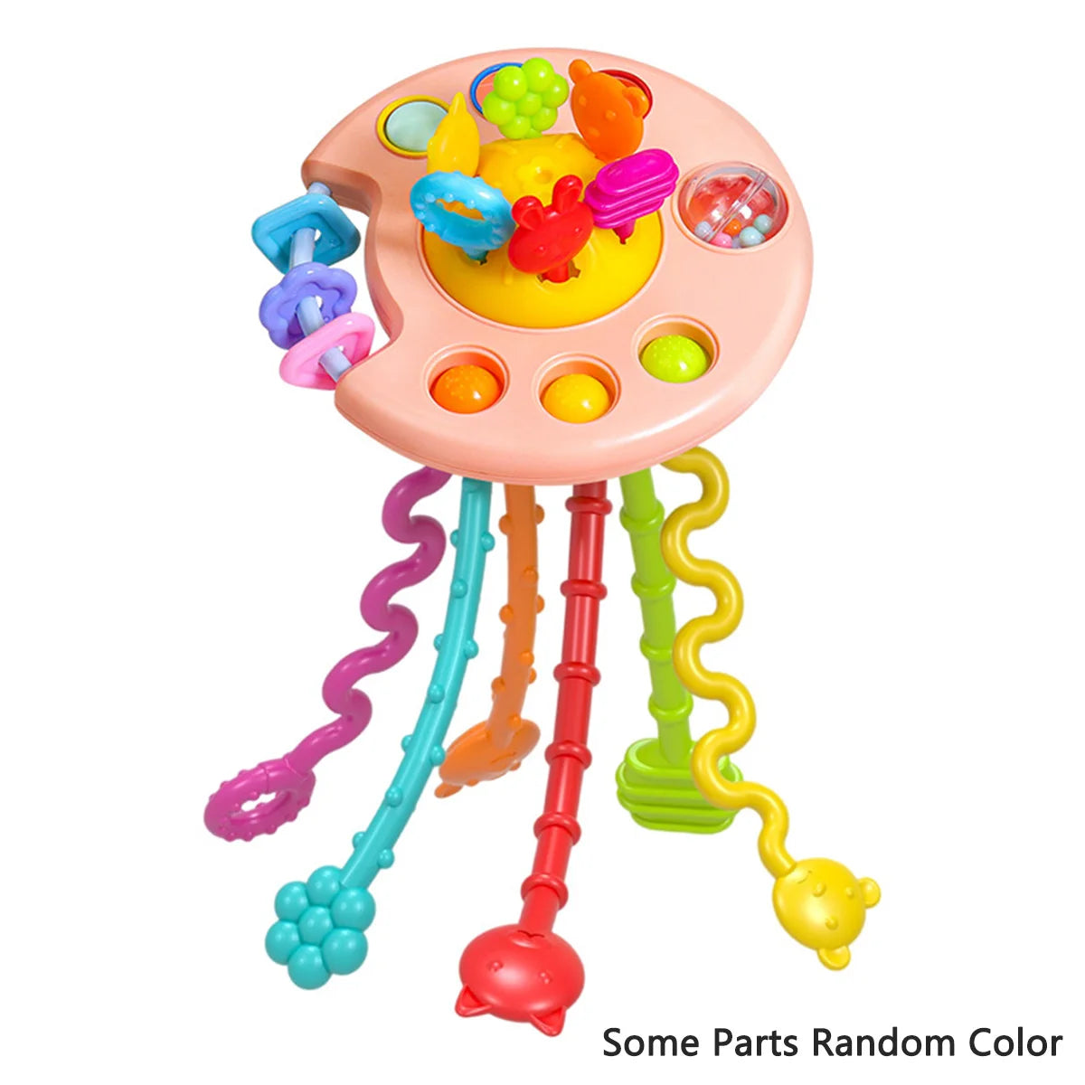 Pull String Toy – Silicone Baby Sensory Teething Montessori Toy