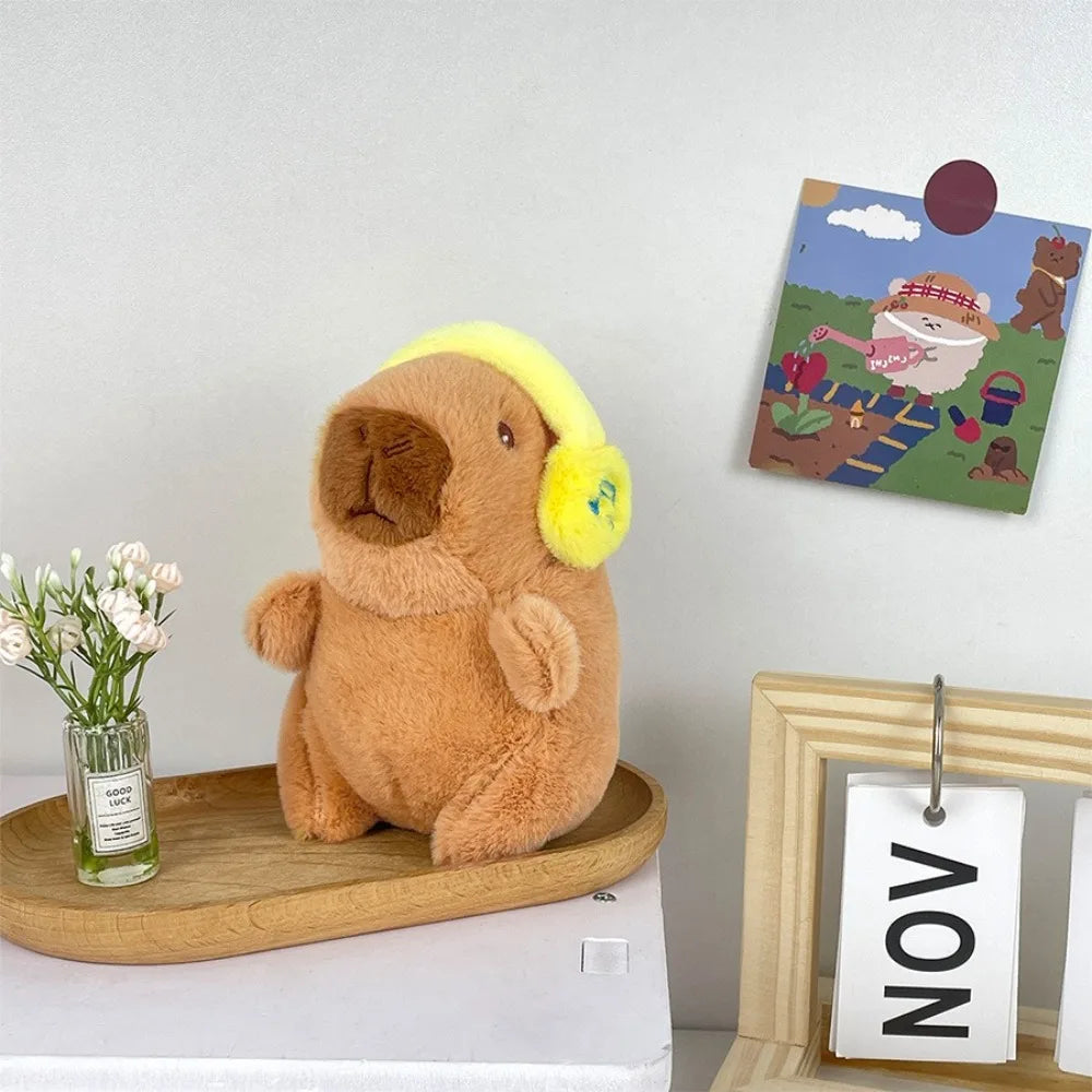 Capybara Plush Toy with Hoodie and Wings – Small Stuffed Animal