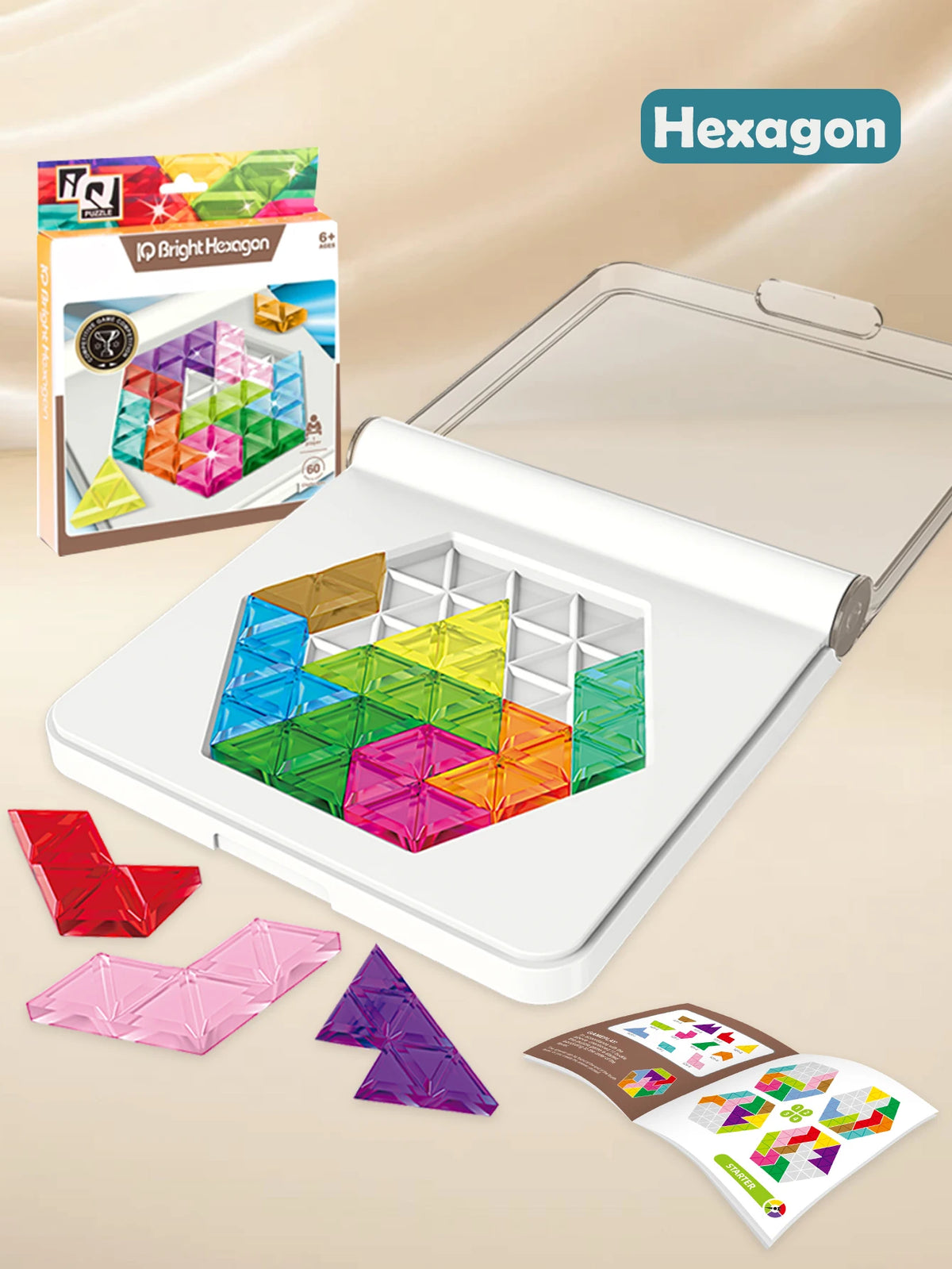 Puzzle Toys Logical Thinking Game Multiple Shapes Colors for Kids