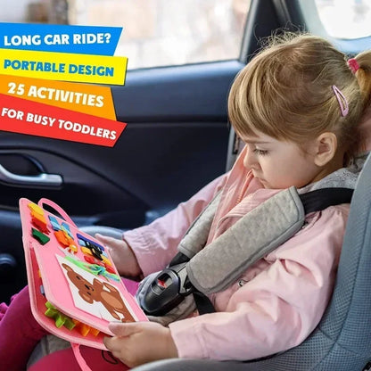 Montessori Busy Board – Felt Quiet Book for Toddlers