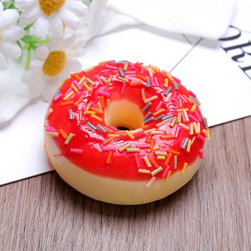 Fake Donut Decoration, Artificial Food Display Prop for Parties