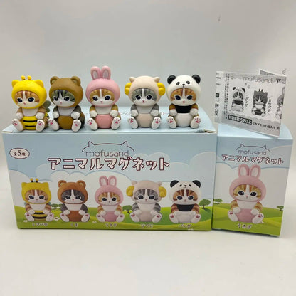 4cm Animal Headwear Action Figure Set – PVC Blind Box