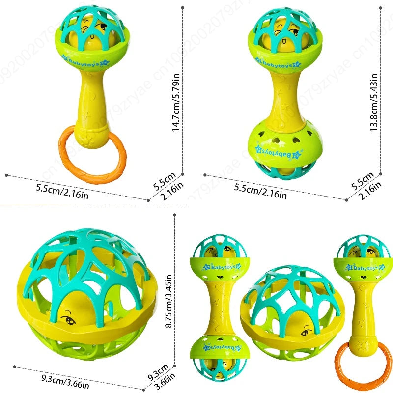 Baby Rattle Toy Sensory Grasping Spinning Educational Toy