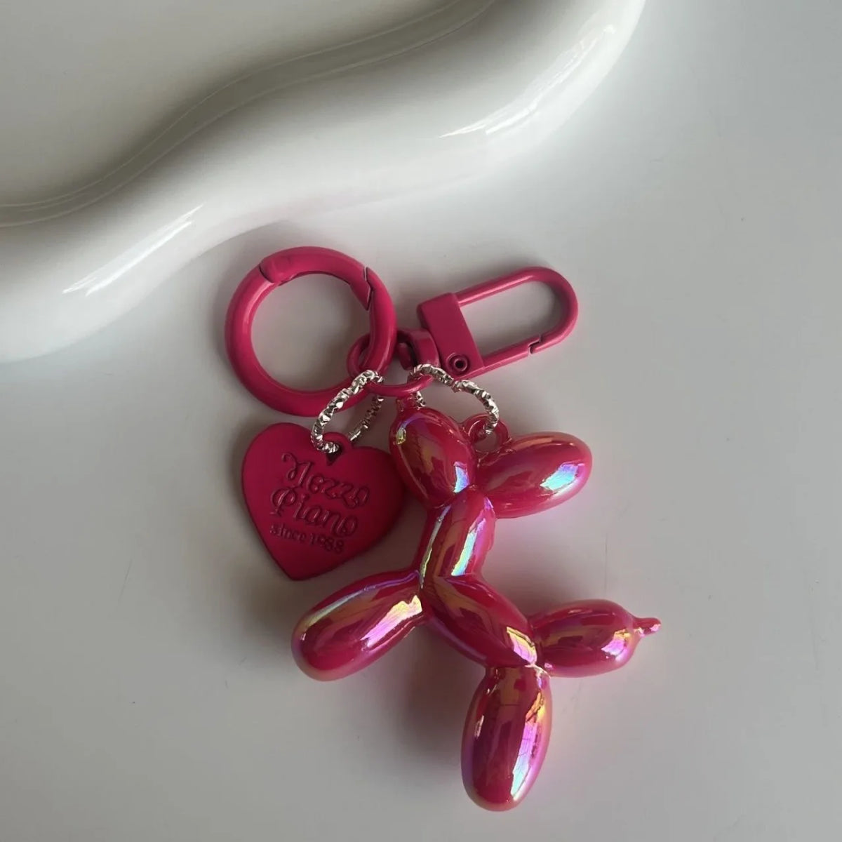 Dog Keychain, Cute Cartoon Jelly Dog Pendant & Animal Keyring