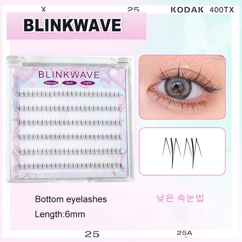 No Glue Needed Idol False Eyelashes Large Capacity 7-9mm Self Adhesive Eyelashes tweezers DIY Lash Extension Cluster Lashes
