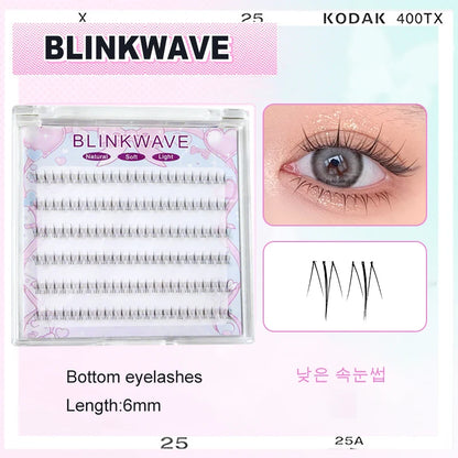 No Glue Needed Idol False Eyelashes Large Capacity 7-9mm Self Adhesive Eyelashes tweezers DIY Lash Extension Cluster Lashes