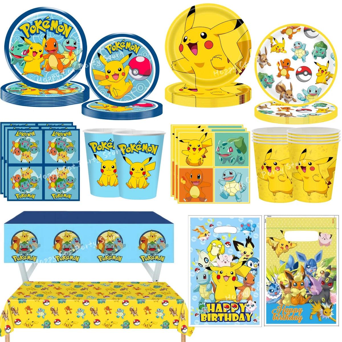 Cartoon Birthday Party Supplies – Tableware & Decorations Set