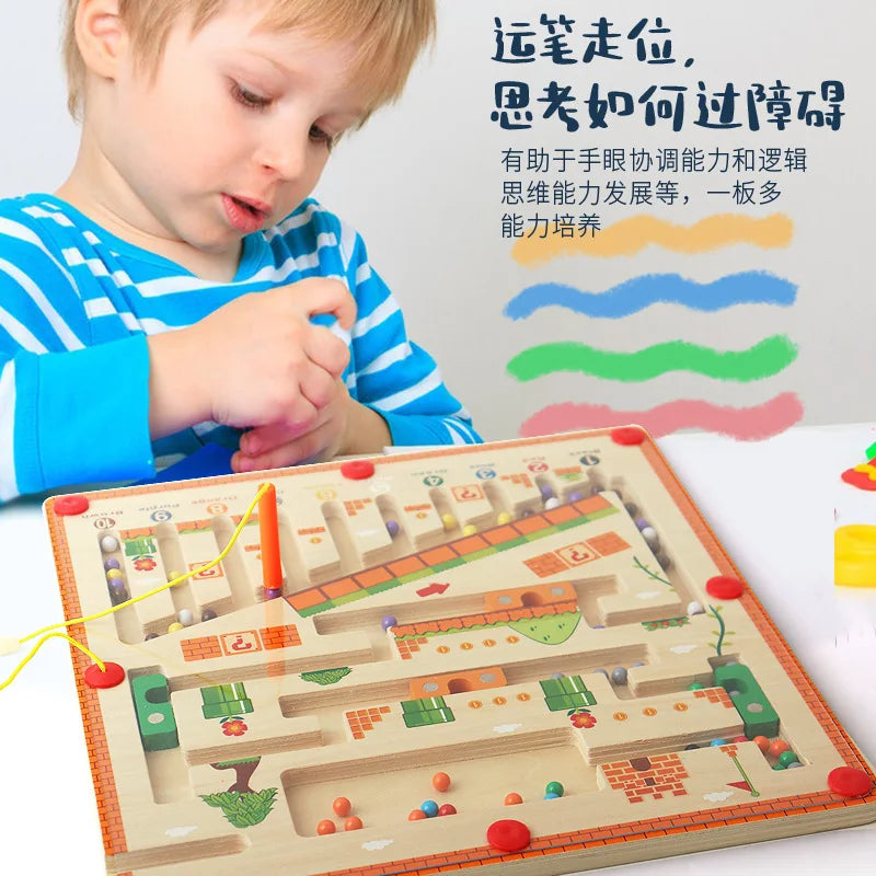 Magnetic Sorting Puzzle – Montessori Maze Learning Toy