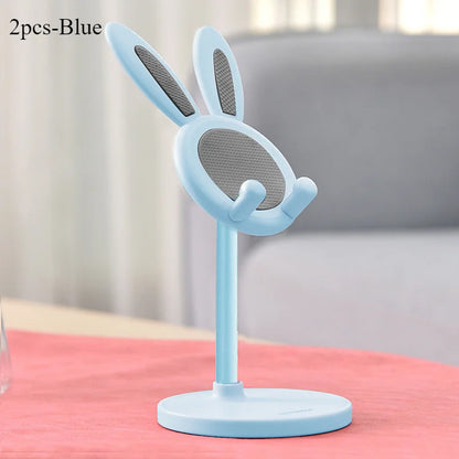 Adjustable Phone Stand – Cute Rabbit Desktop Holder for Phone & Tablet