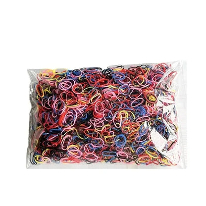 1500PCS Disposable Rubber Band Hair Ties for Girls Colorful Children's Headband Ponytail Holder Kids Hair Accessories